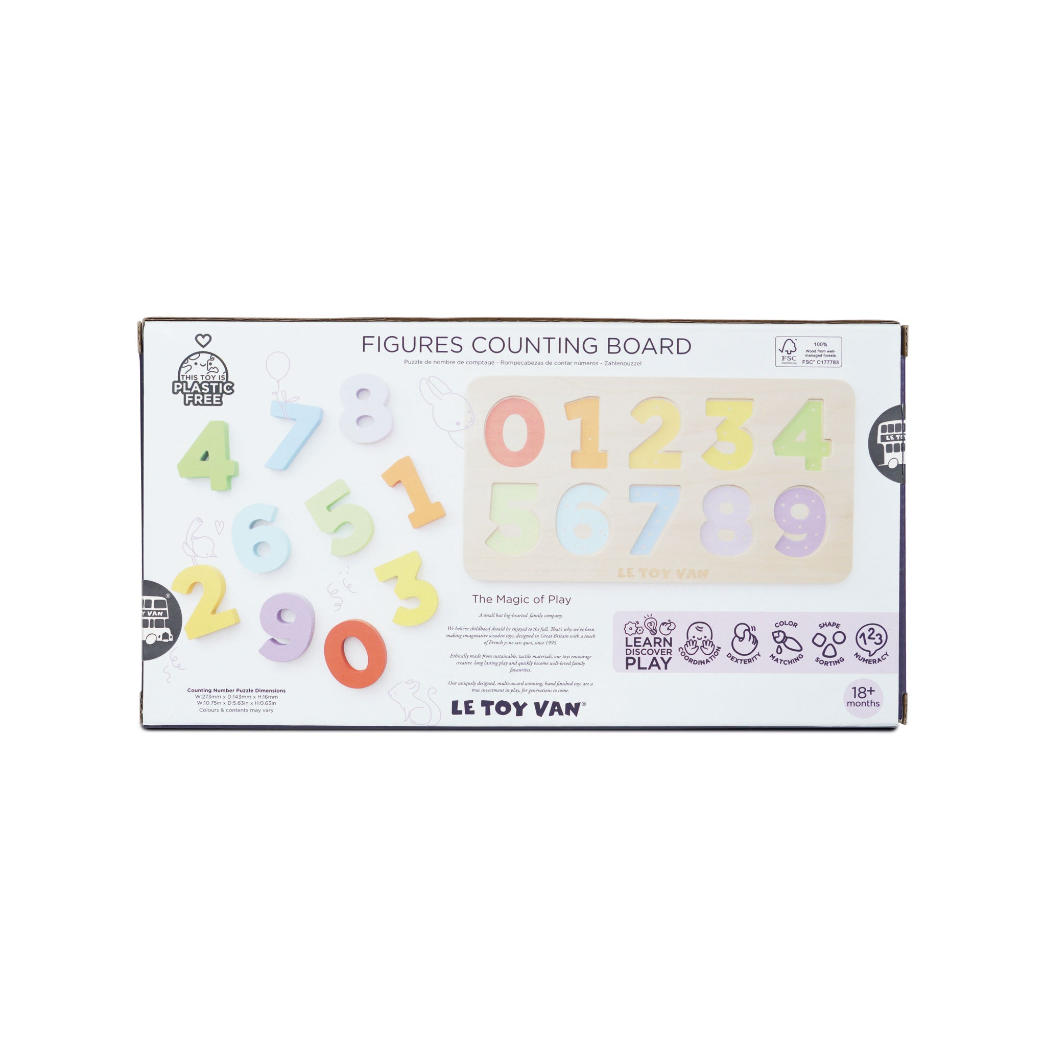 Puzzle cu cifre din lemn – Le Toy Van